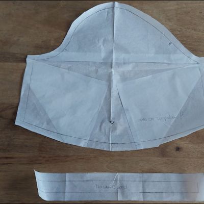 Korte pofmouw gerimpeld aan de mouwboord –&nbsp;Patroontekenen