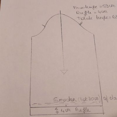 Een lange mouw met ruffle tekenen –&nbsp;Patroontekenen