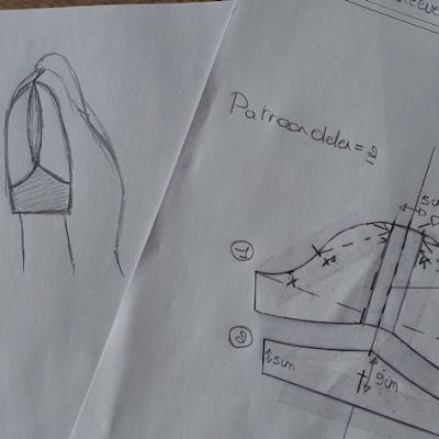 Patroontekenen: korte mouw met stolpplooi&nbsp;tekenen