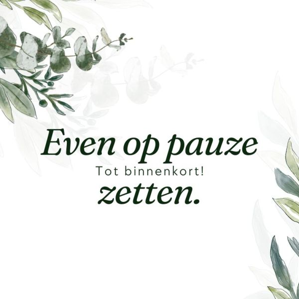 Mededeling: Even op pauze&nbsp;zetten