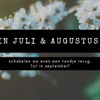 Mededeling: juli & augustus 2026 –&nbsp;pauzeknop